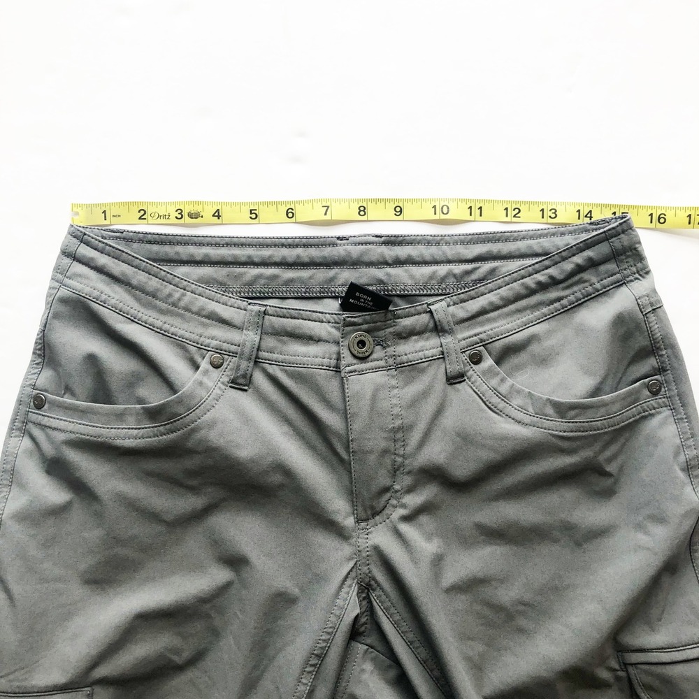 Kuhl Pants Womens 8 Freeflex Roll-Up Gray Cargo Hiking Convertible Capri - Picture 9 of 11